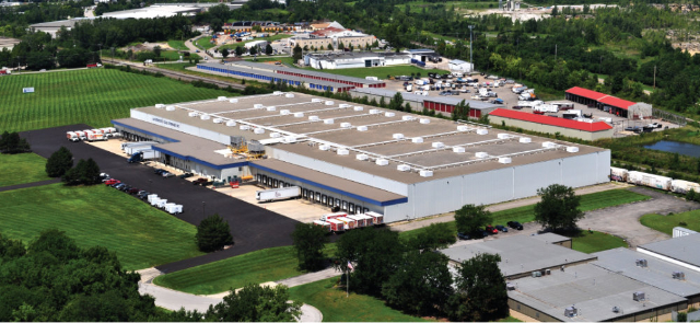 phamaceutical cold storage warehouse aerial photo